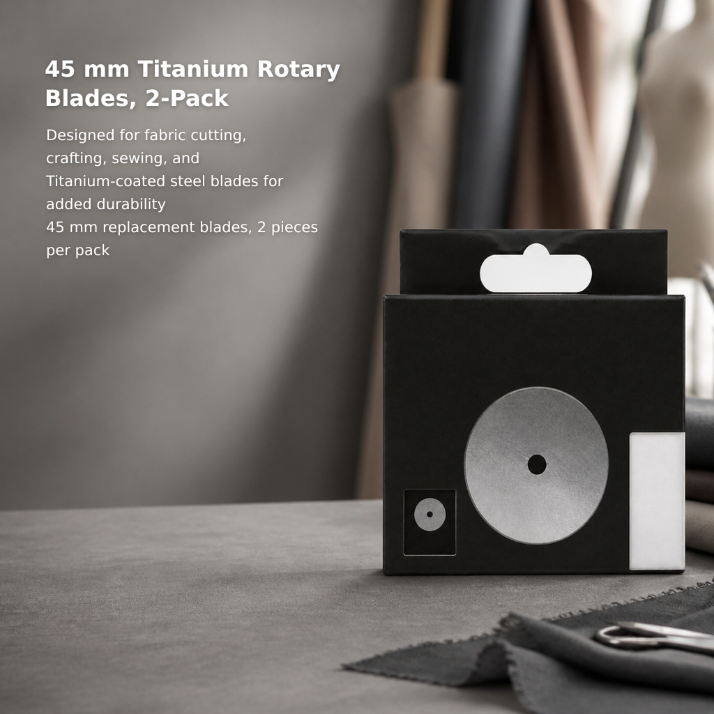 2-Pack 45 mm Titanium-Coated Rotary Cutter Blades